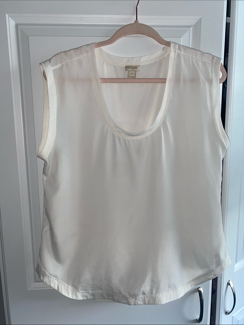 J. Crew Sleeveless Blouse size 12 off White